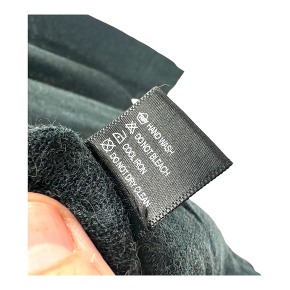 Olivaceous NWT Women’s L Large Teal Wool Blend Sweater V Neck Cut Out Neck - Picture 6 of 13